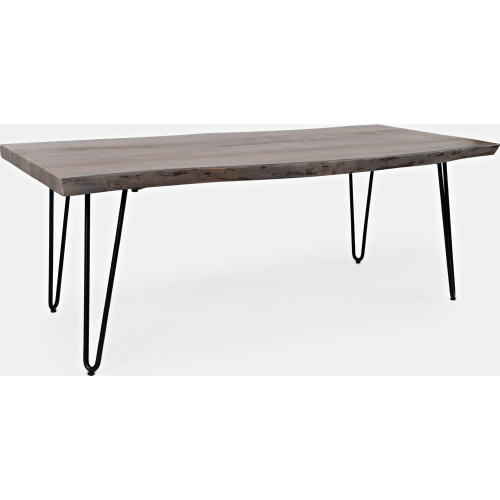 Nature's Edge 50" Coffee Table in Slate Gray Wood & Iron